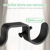 Double Heavy Duty Iron Curtain Rod Hooks Holders Drapery Bracket Poles Adjustable Accessories Home Decor Window Treatment Parts