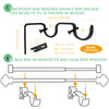 Double Heavy Duty Iron Curtain Rod Hooks Holders Drapery Bracket Poles Adjustable Accessories Home Decor Window Treatment Parts
