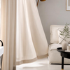 Rideau en Mousseline de Soie Marron Clair