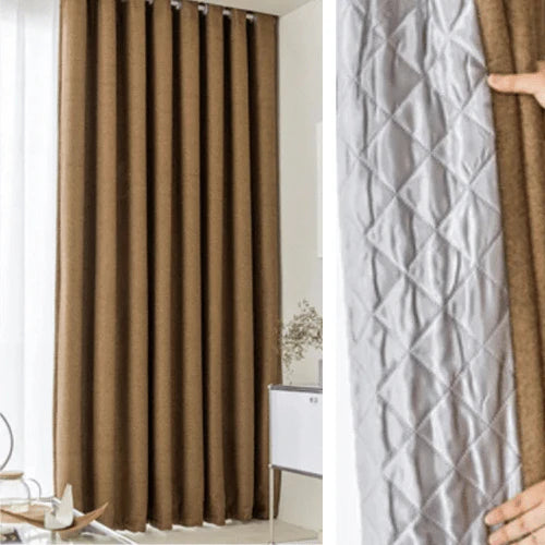 Rideau Phonique Matelassé Marron